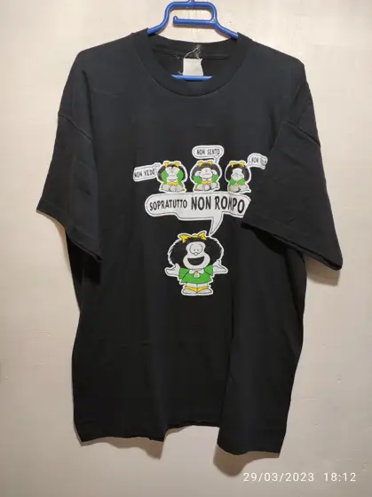 Camiseta vintage manga corta Mafalda screen stars talla XL