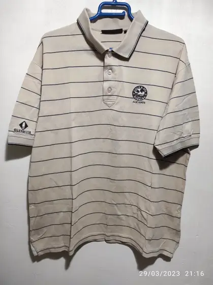 Polo a rayas manga corta Glenmuir Golf spa Alicante talla S5 sirve para L/XL ver medidas