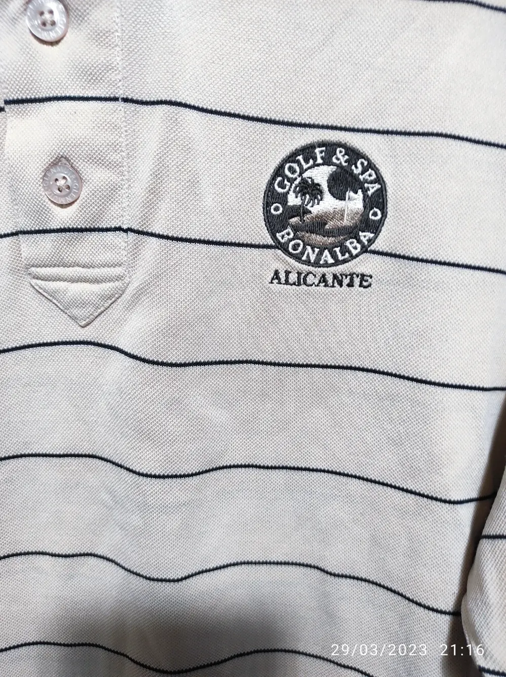 Polo a rayas manga corta Glenmuir Golf spa Alicante talla S5 sirve para L/XL ver medidas, foto 3