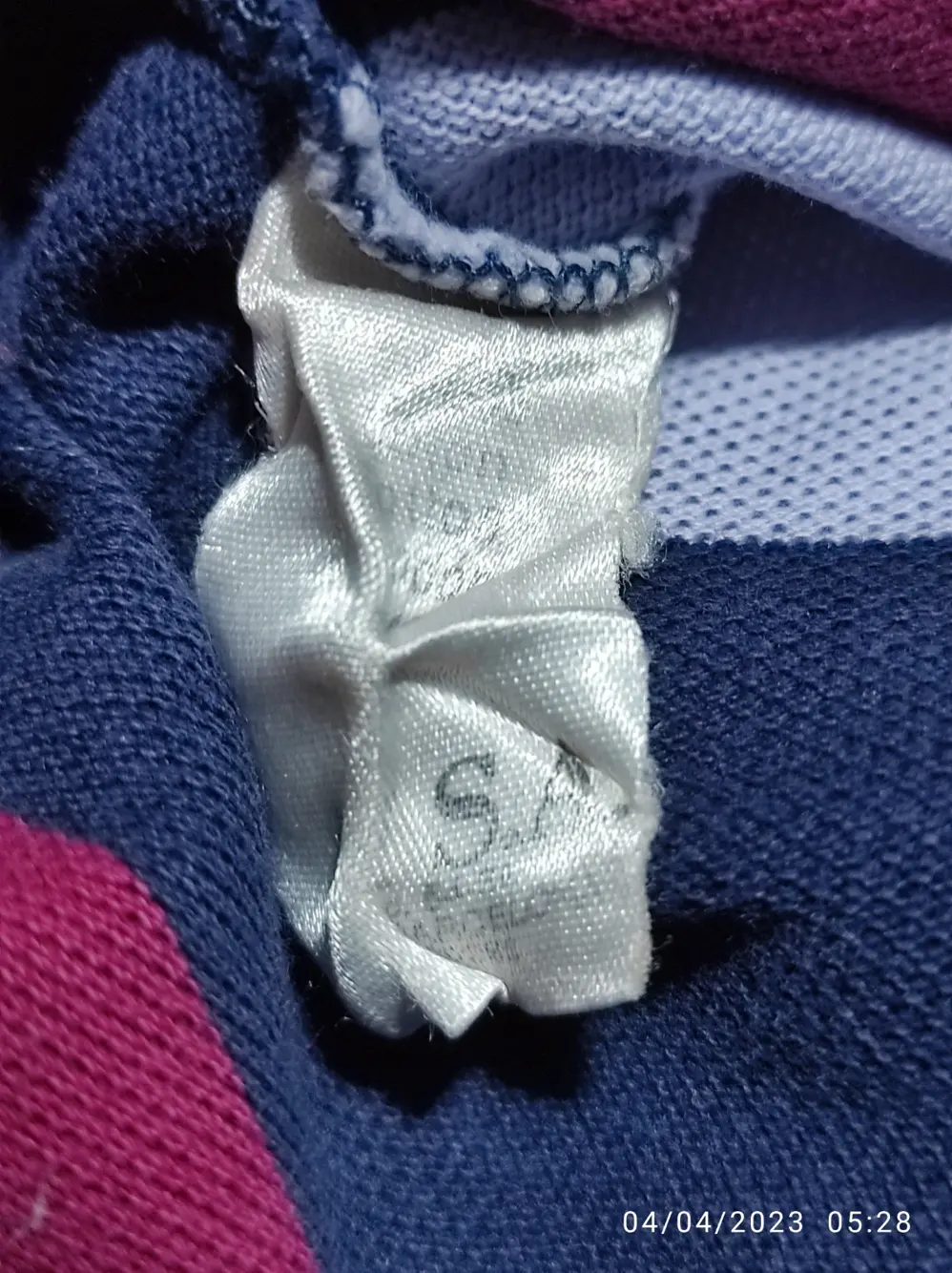 Polo a rayas Lacoste talla 4 equivale a una M, foto 5