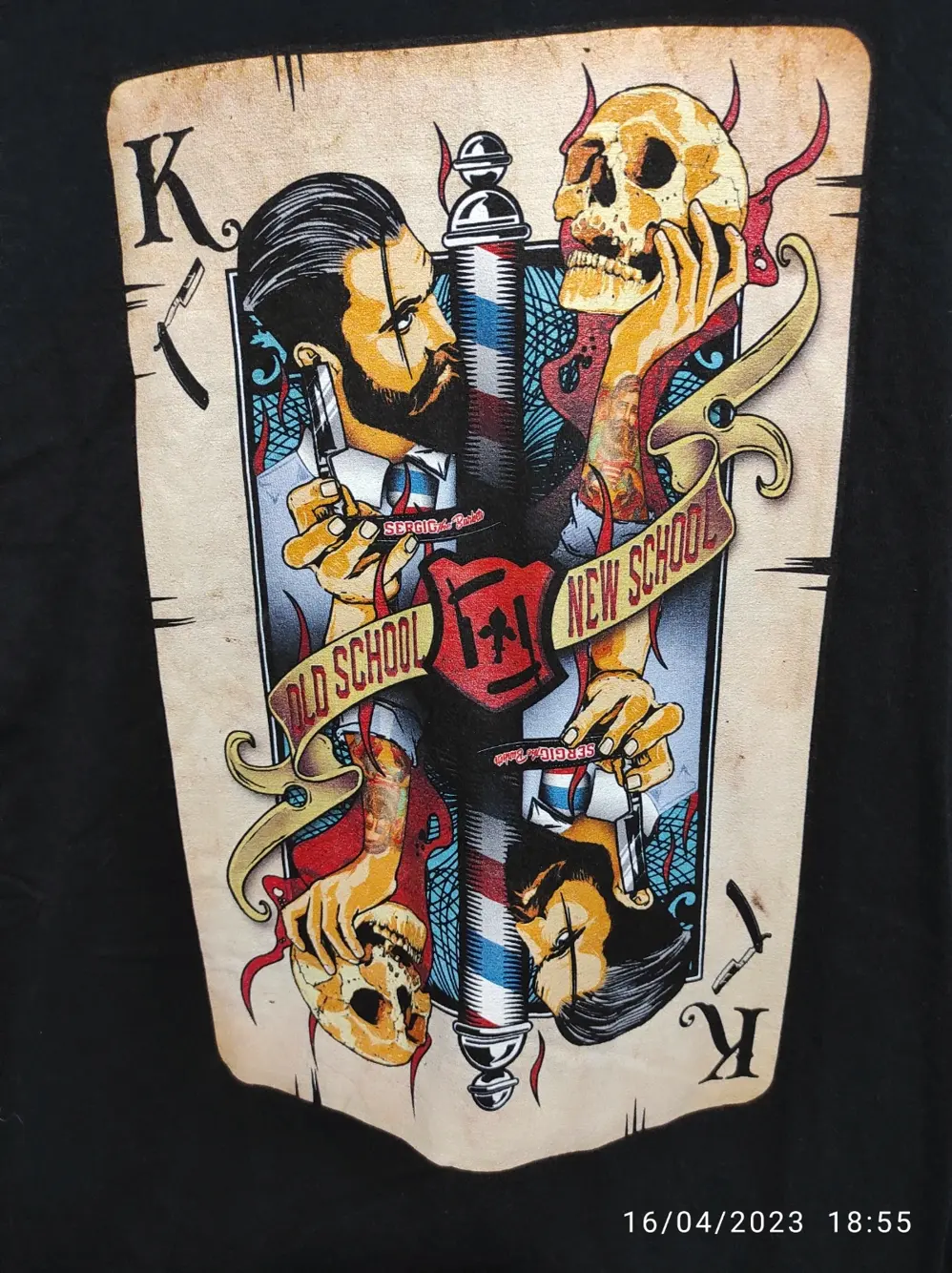 Camiseta manga corta Sergio el barbero gildan talla M, foto 2
