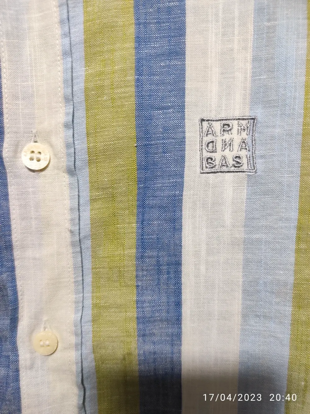 Camisa a rayas manga corta Armand basi talla M, foto 2