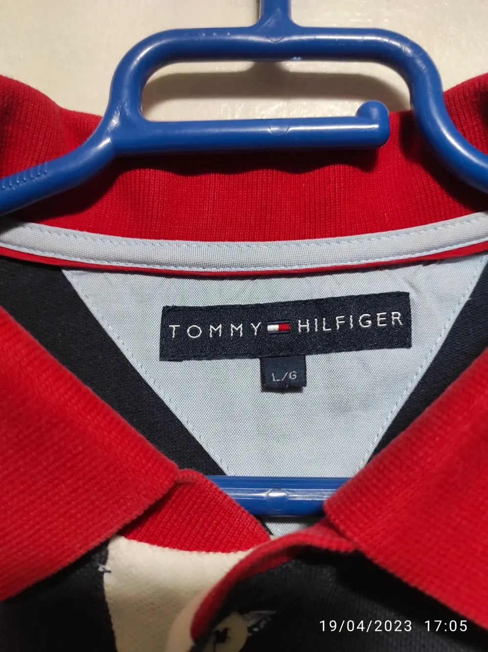 Polo a rayas manga corta Tommy Hilfiger talla L, foto 3