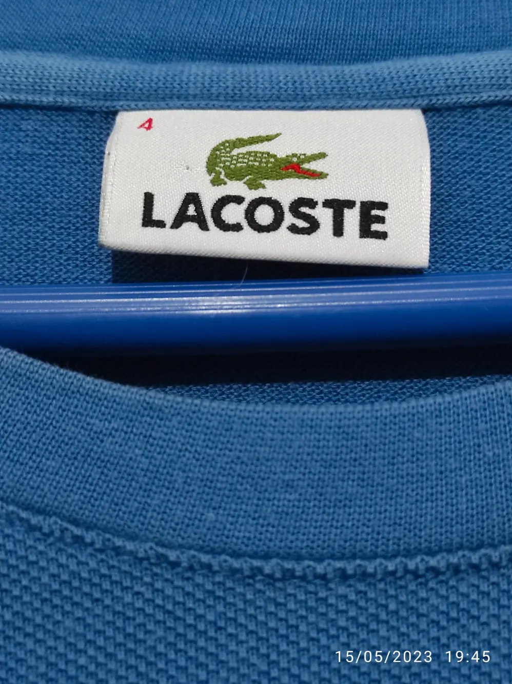 Camiseta manga corta Lacoste talla 4 sirve para M/L ver medidas, foto 4