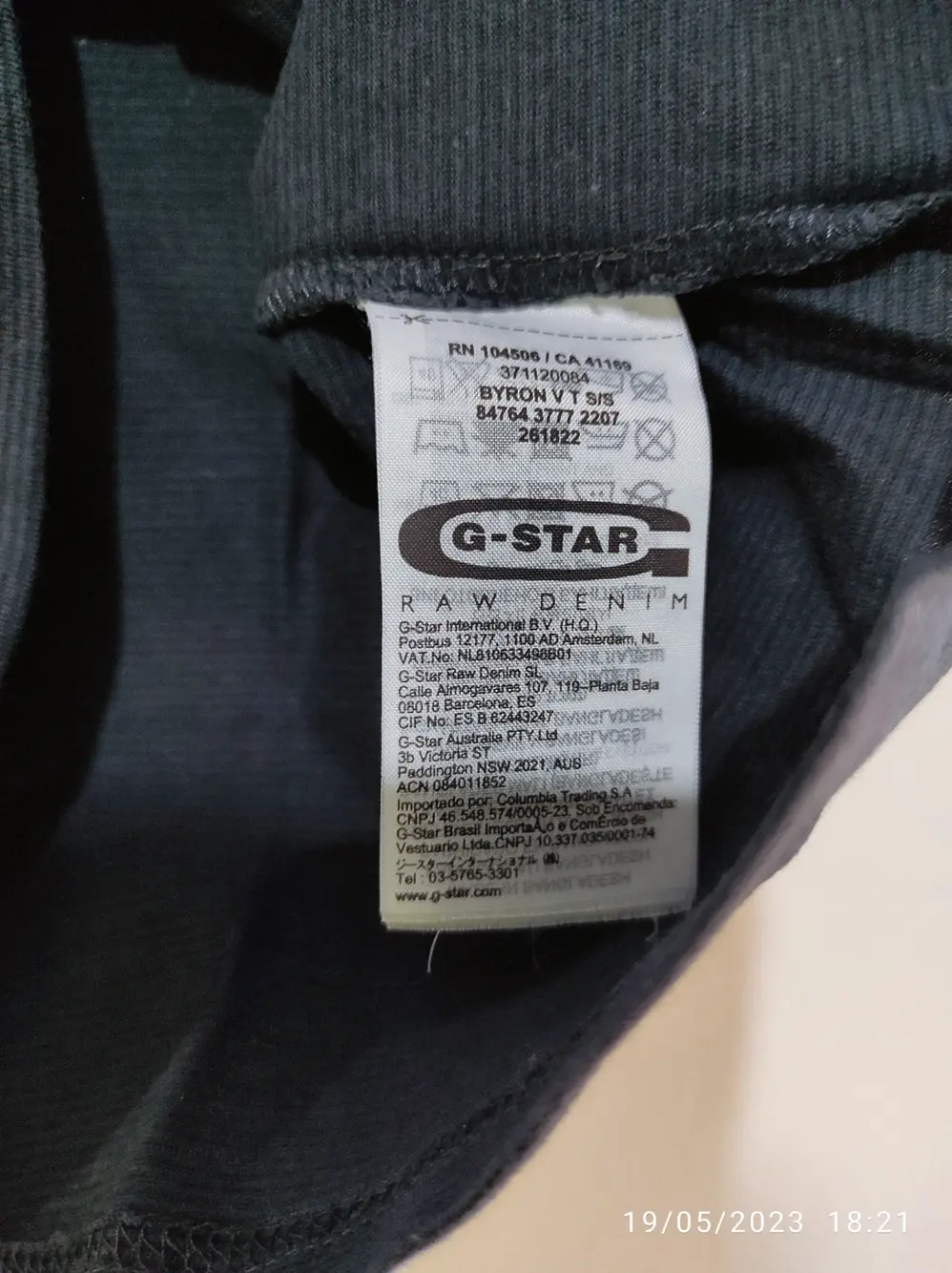 Camiseta manga corta G-star raw talla M sirve para S ver medidas, foto 5