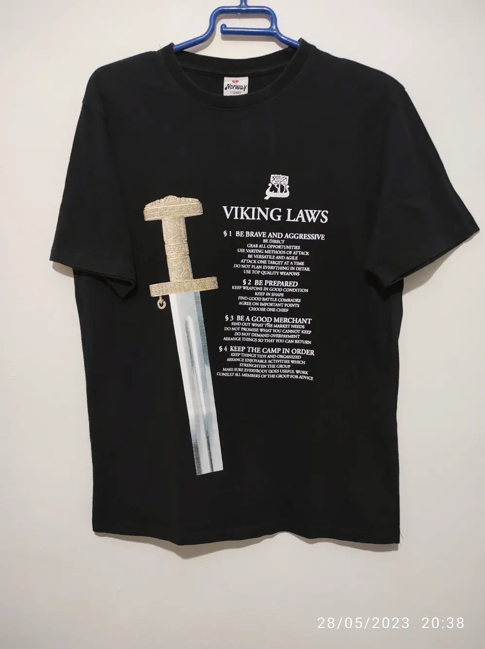 Camiseta manga corta Víking laws Norway talla M