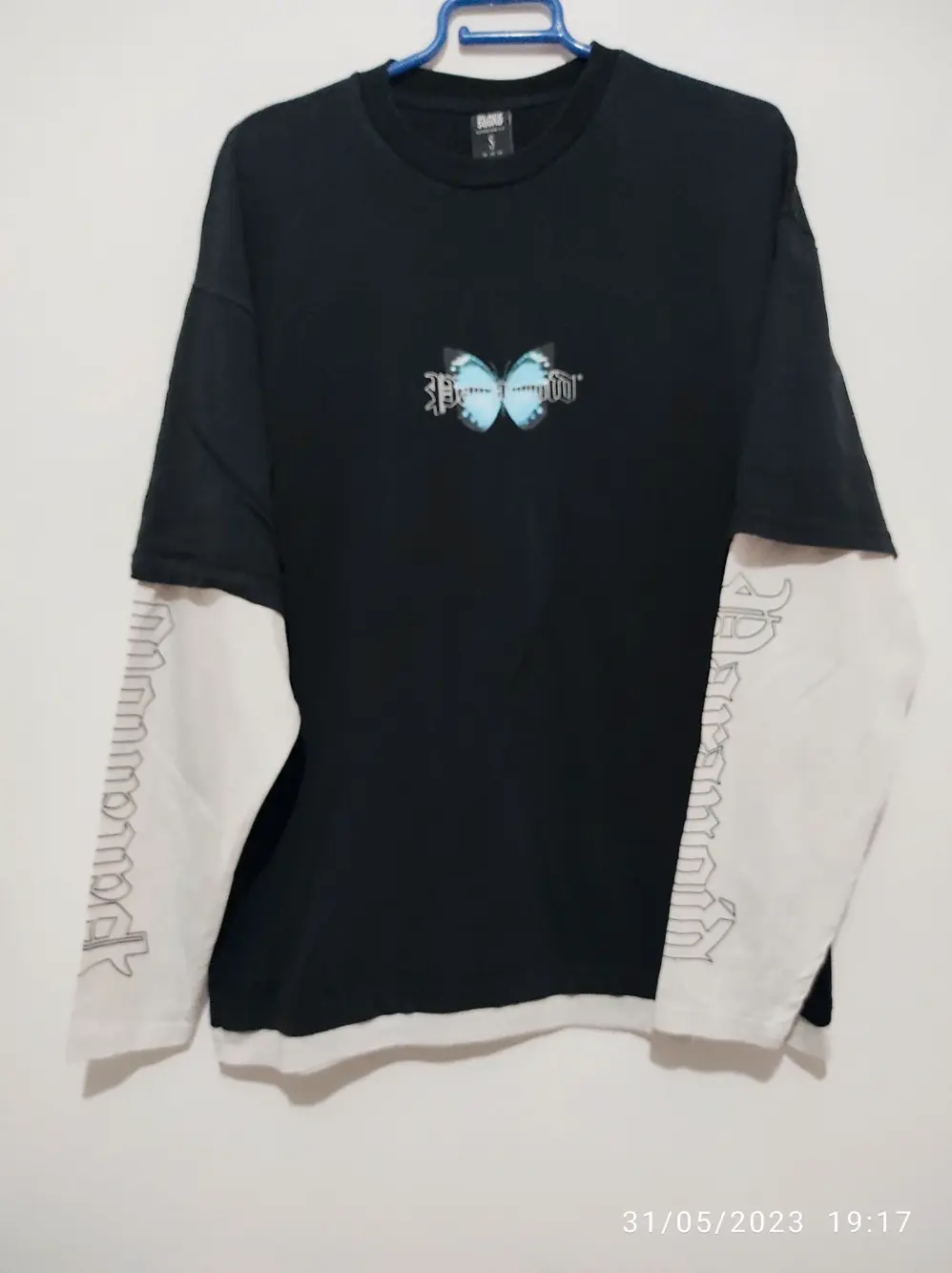 Camiseta doble manga paranoid Black squad talla S sirve para M ver medidas