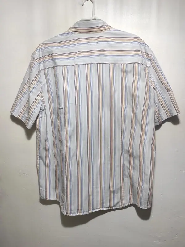 Camisa a rayas manga corta caramelo talla XL, foto 5