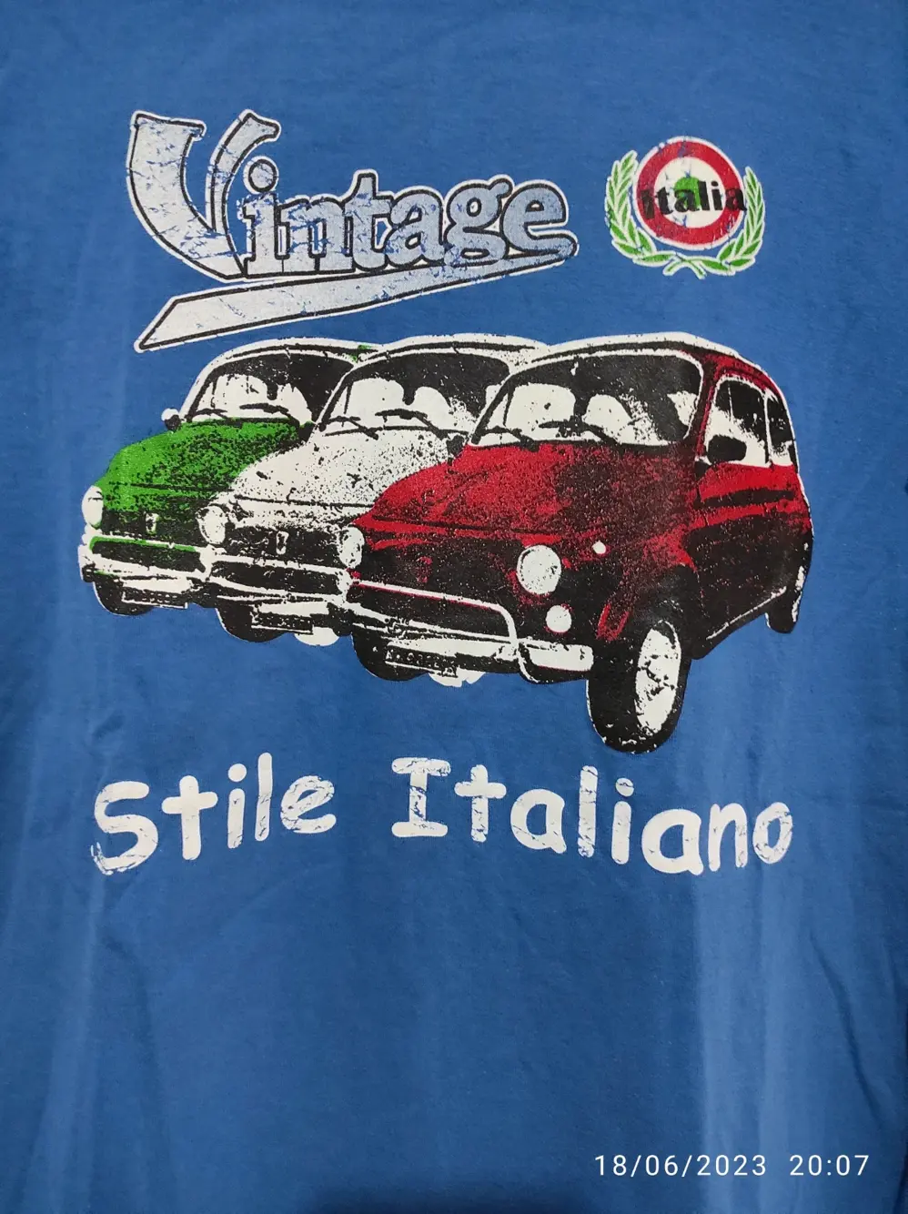 Camiseta vintage Stile Italiano talla S sirve para M ver medidas, foto 4