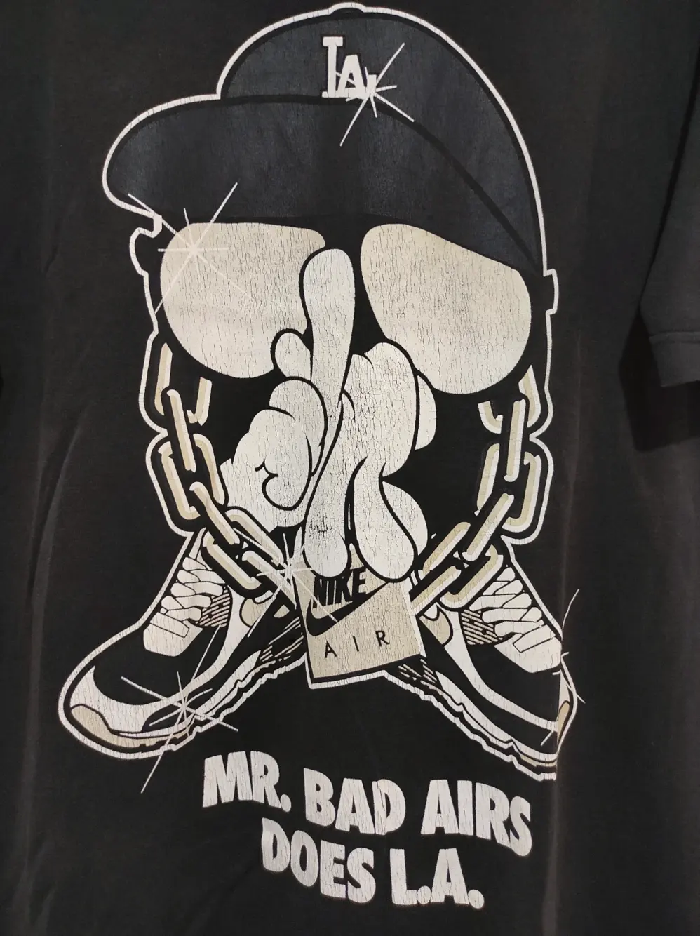 Camiseta vintage Nike Air Mr bad airs does L.A rara talla M, foto 2