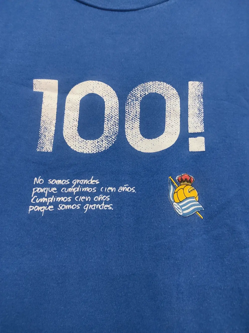 Camiseta vintage centenario Real Sociedad Keler talla L ver medidas, foto 3