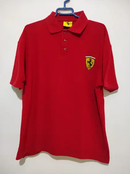 Polo manga corta Ferrari vintage años 90 talla M es mas una L ver medidas
