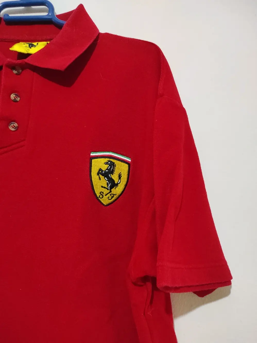 Polo manga corta Ferrari vintage años 90 talla M es mas una L ver medidas, foto 2