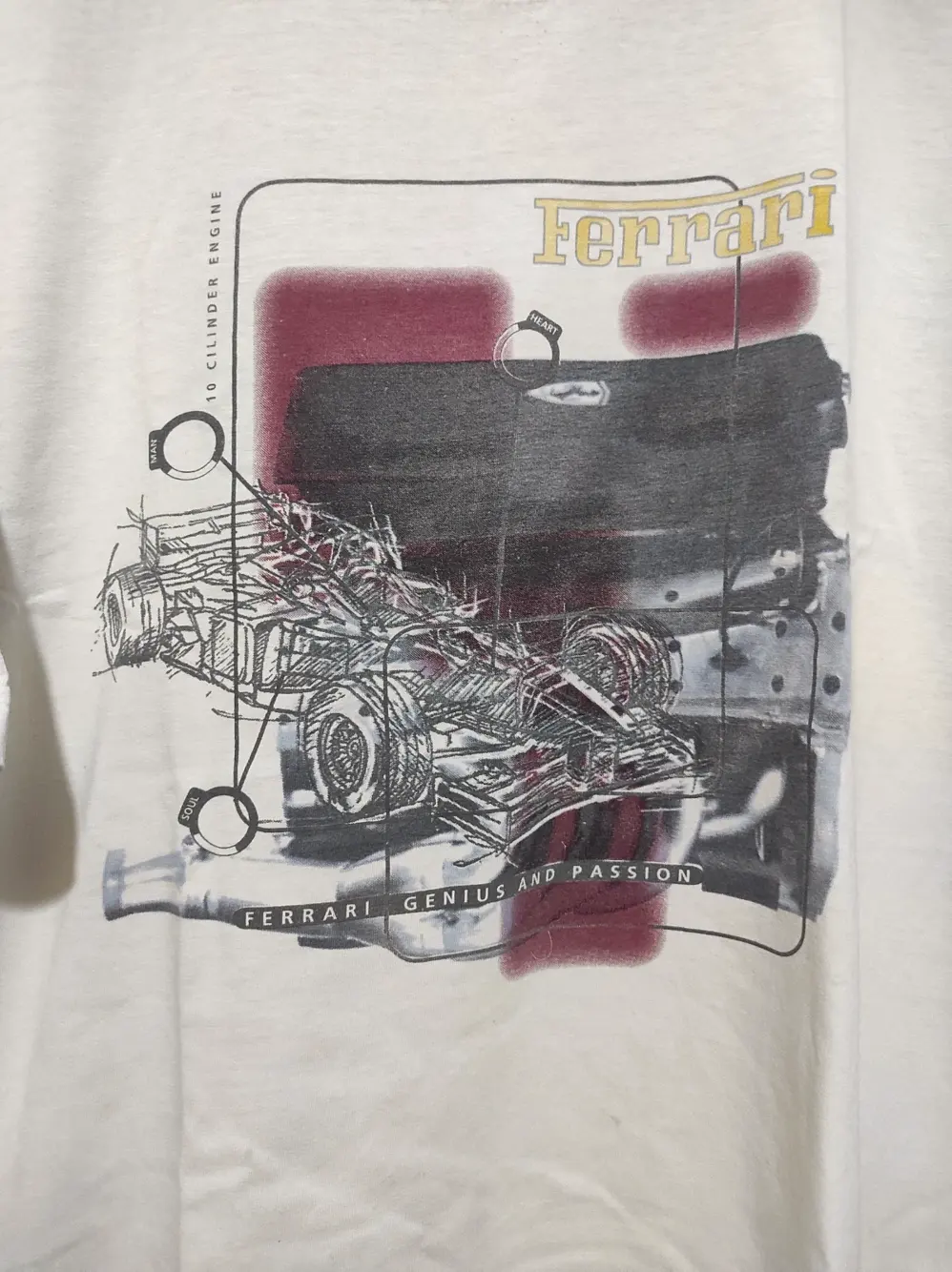 Camiseta vintage Ferrari talla XL, foto 2