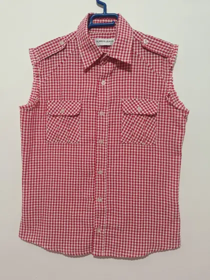 Camisa sin mangas a cuadros always jeans talla L
