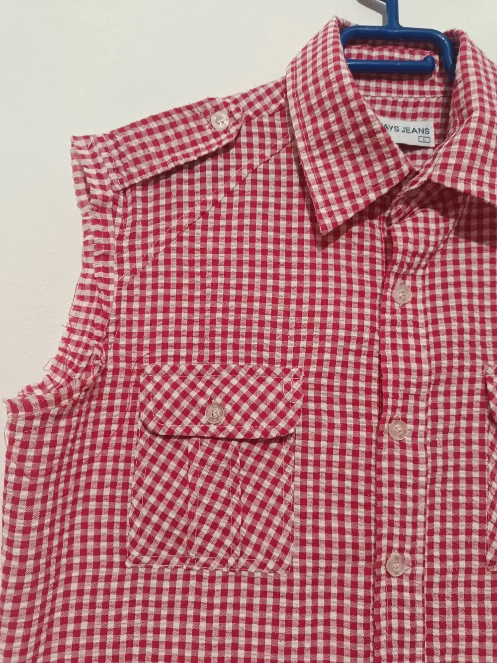 Camisa sin mangas a cuadros always jeans talla L, foto 2