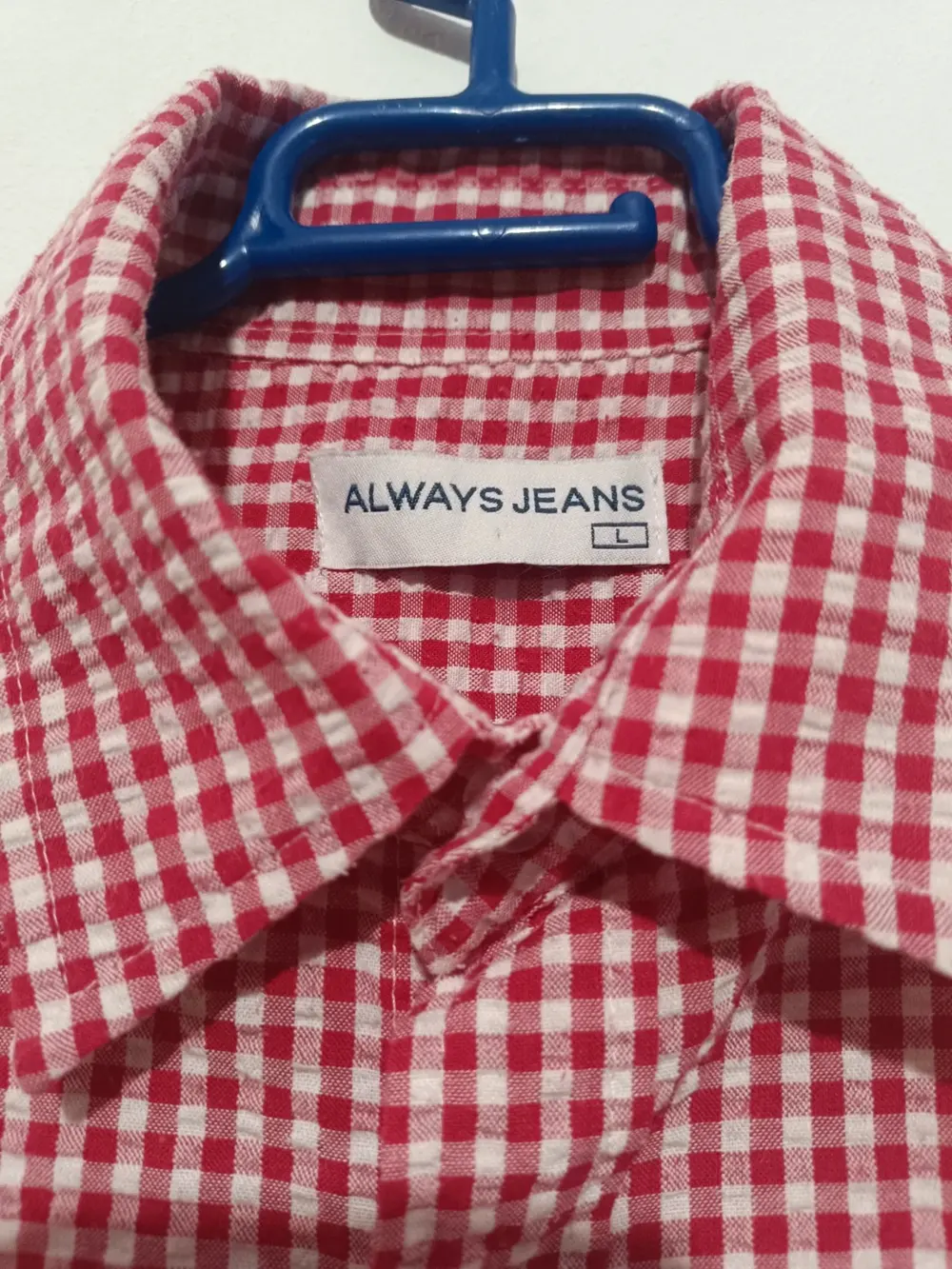 Camisa sin mangas a cuadros always jeans talla L, foto 3