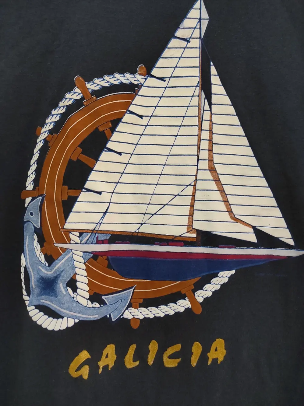 Camiseta vintage Galícia new impulse talla G sirve para M ver medidas, foto 2