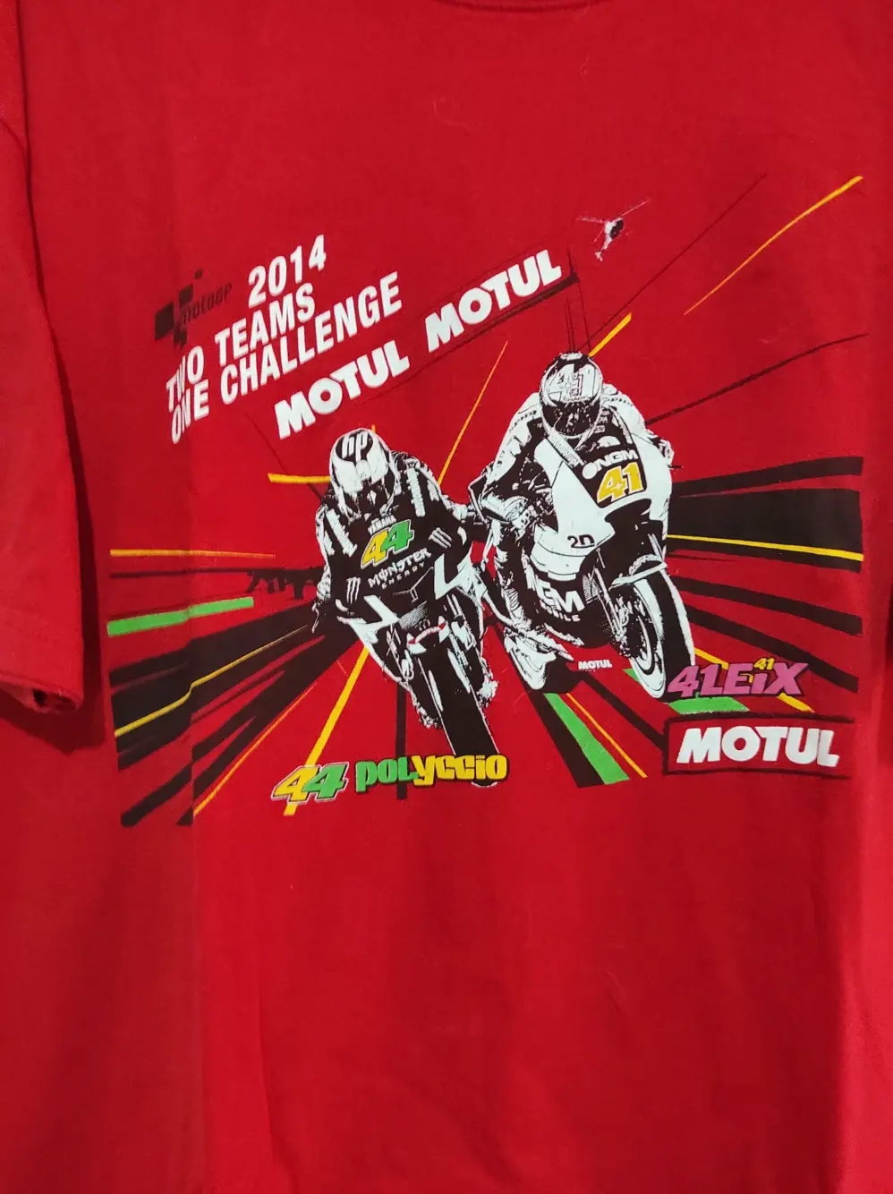 Camiseta two teams one Challenge Motul 44 Polyccio 41 leix talla L ver medidas, foto 2