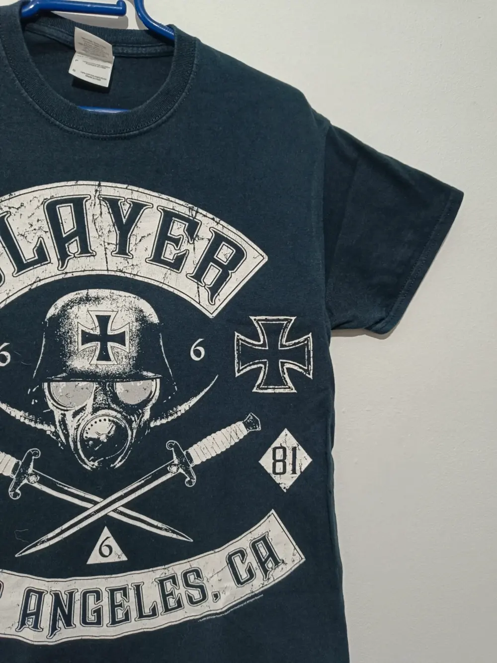 Camiseta manga corta Slayer Los Angeles 1981 talla S Gildan, foto 3