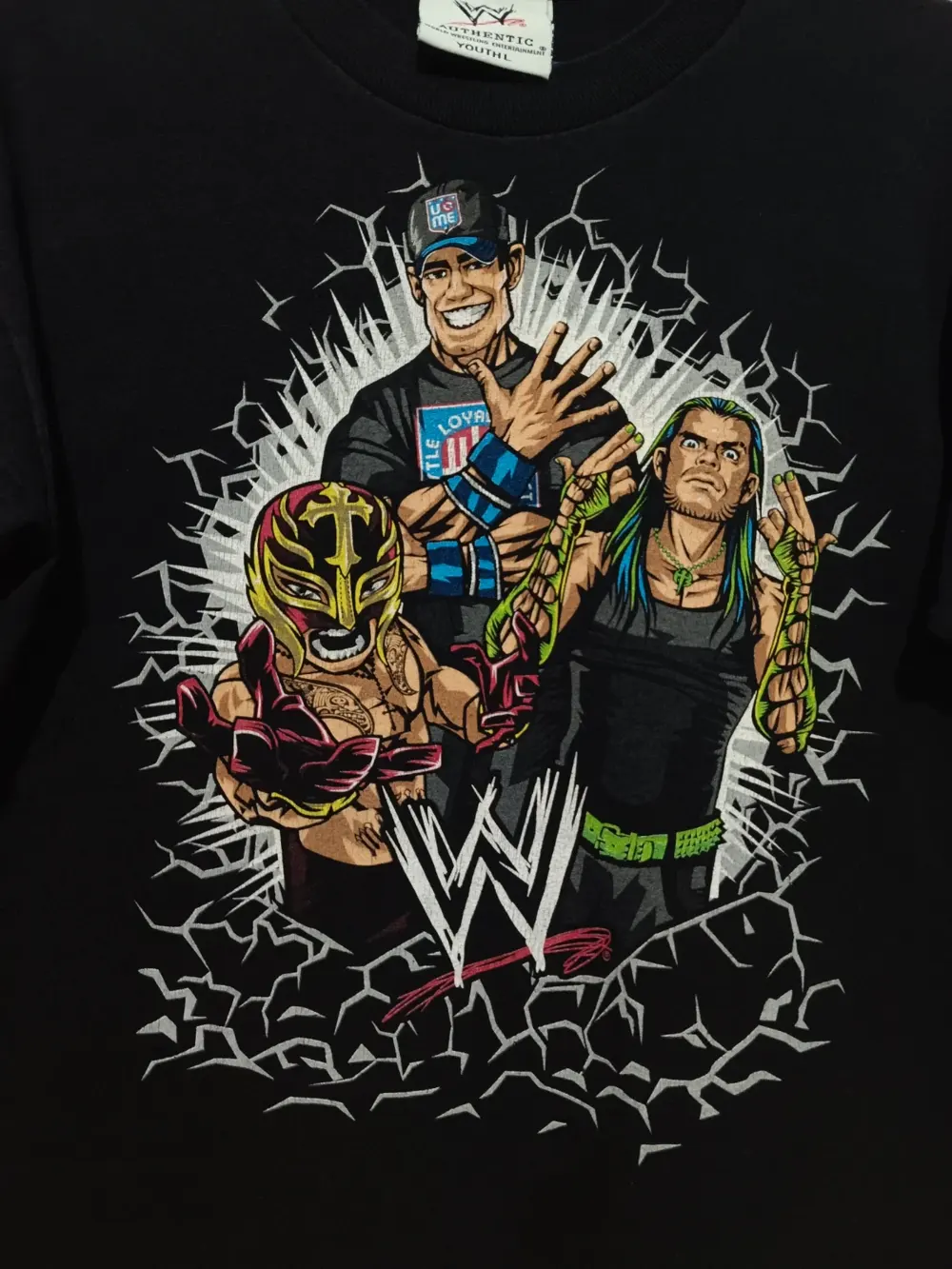 Camiseta WWE Y2k 08 Original talla joven sirve para S/XS ver medidas, foto 3