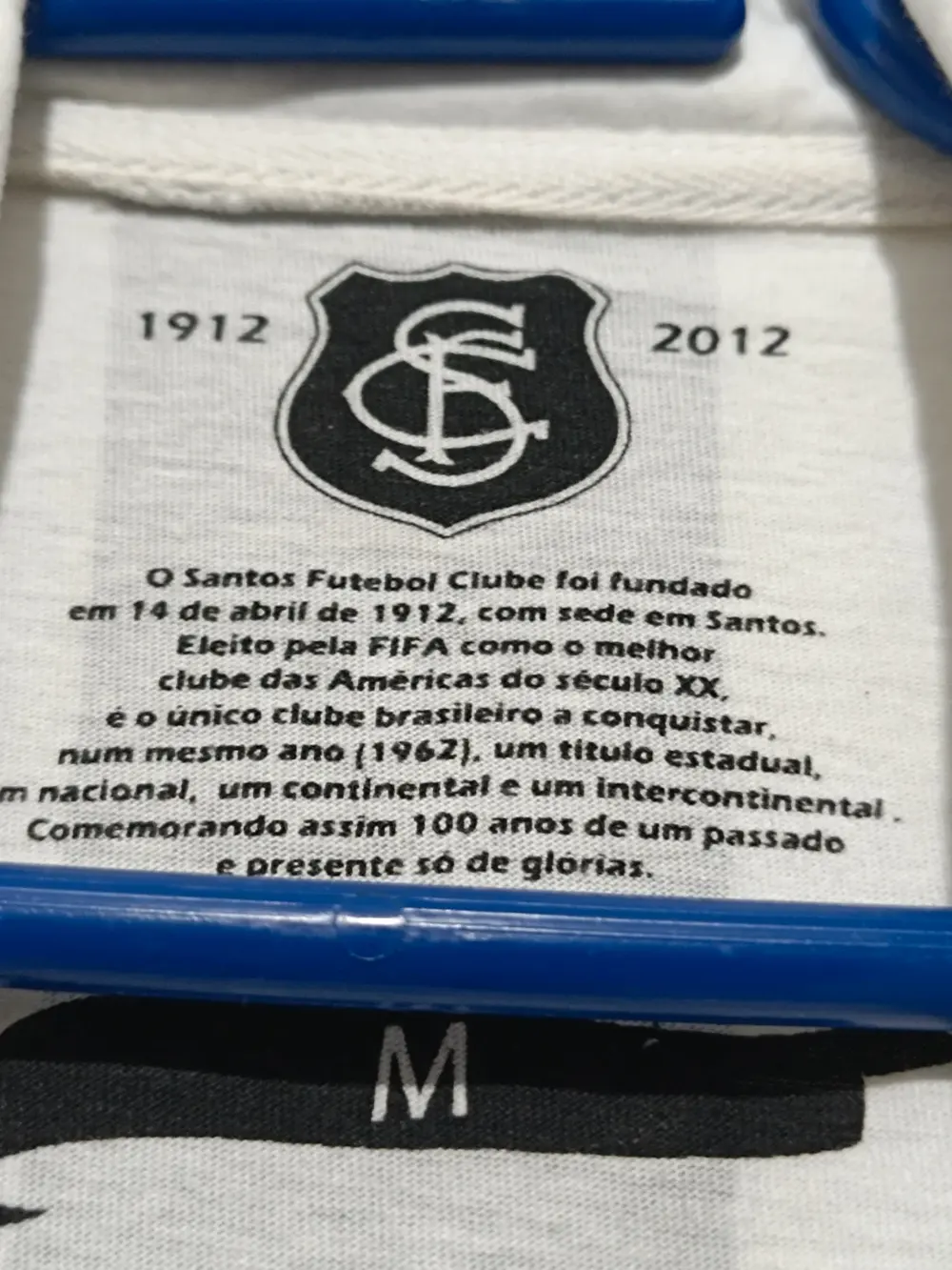 Camiseta centenario Santos FC Original Brasil talla M, foto 4