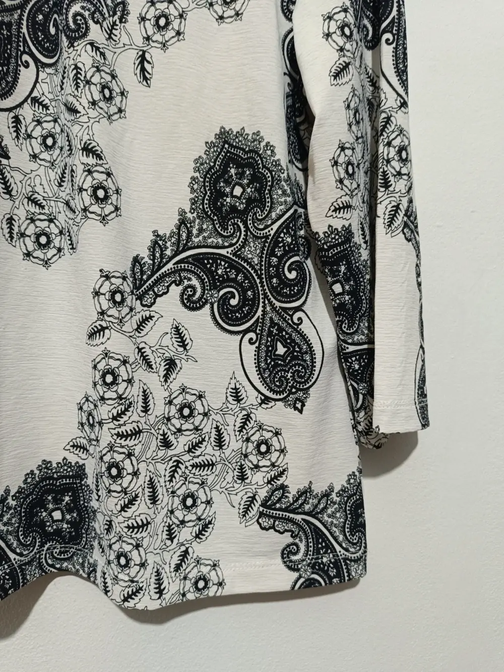 Camiseta blusa manga 3/4 Carolina Wunsch talla S/M ver medidas, foto 2