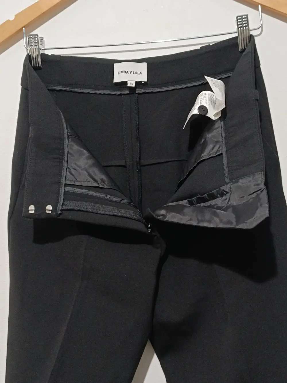 Pantalon Bimba y Lola negro pinzas/traje talla 38 ver medidas, foto 4
