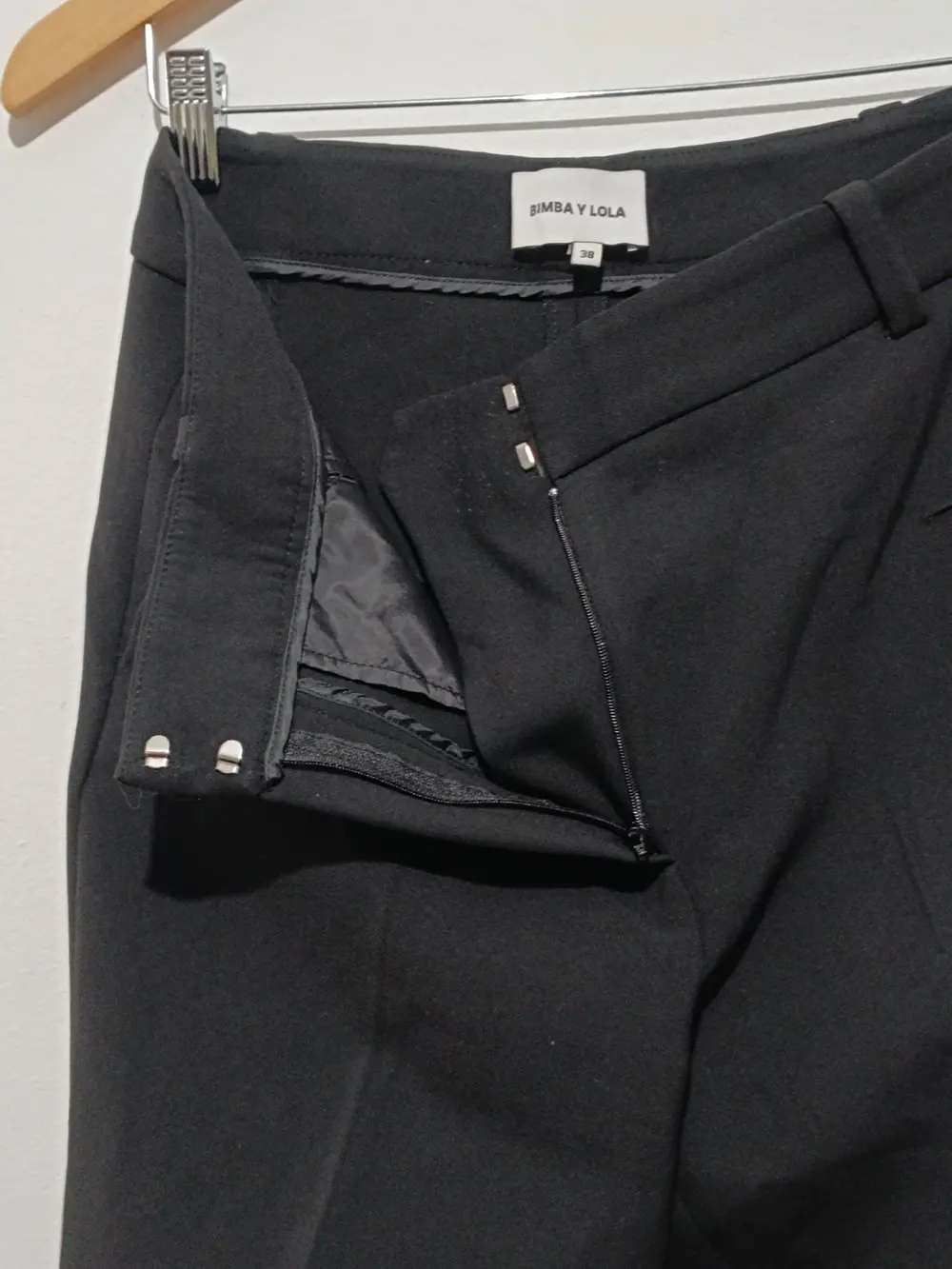 Pantalon Bimba y Lola negro pinzas/traje talla 38 ver medidas, foto 5