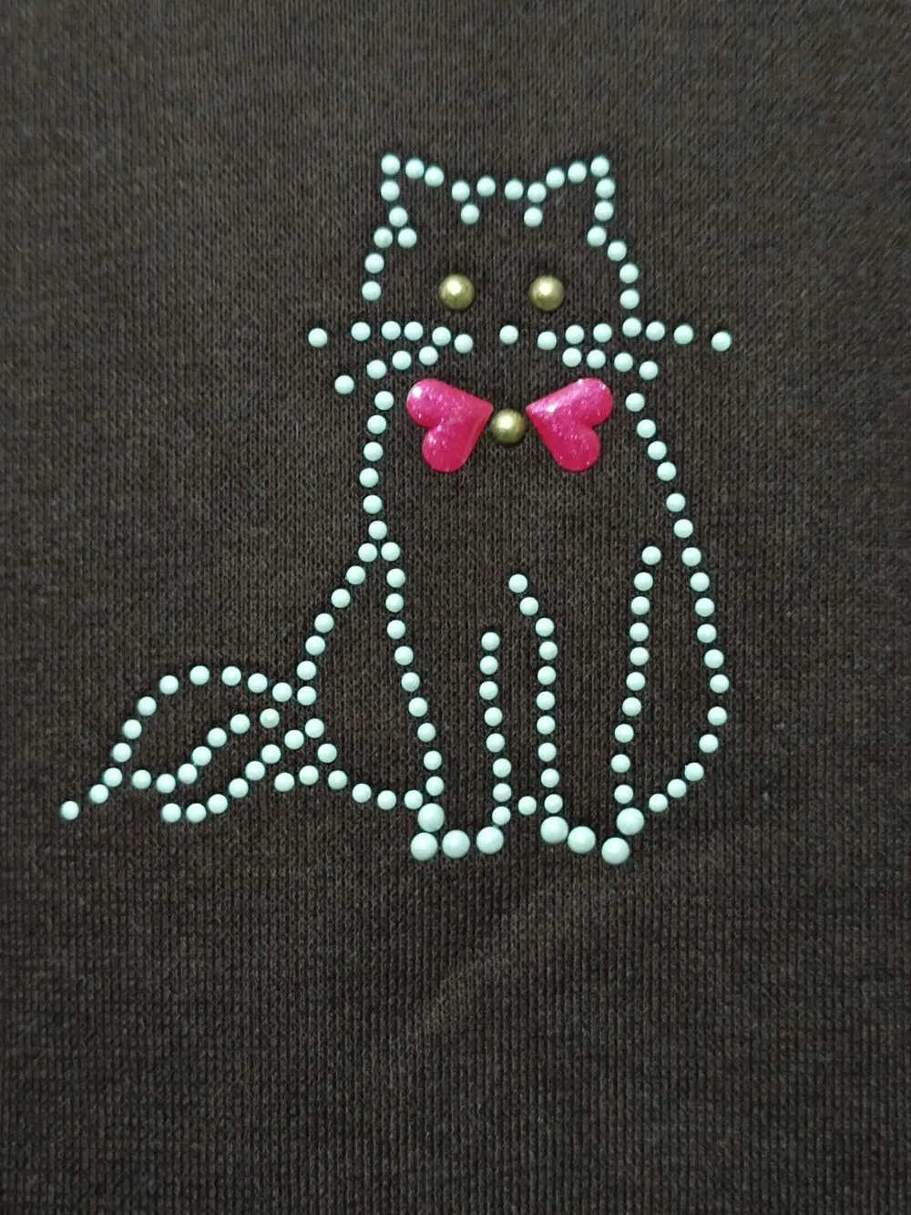 Camiseta manga larga con gato en relieve 50% algodon Punt basic talla XL, foto 3