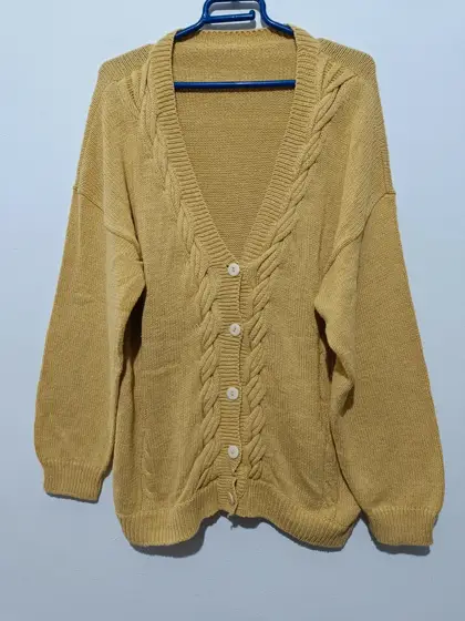 Jersey cardigan vintage 55%Ramie talla unica sirve para XL/XXL ver medidas