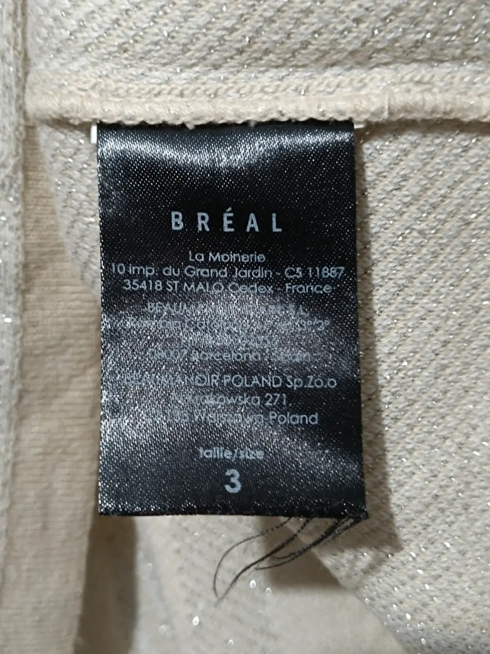 Jersey fino hilo metalizado Breal talla 3 sirve para L ver medidas, foto 3