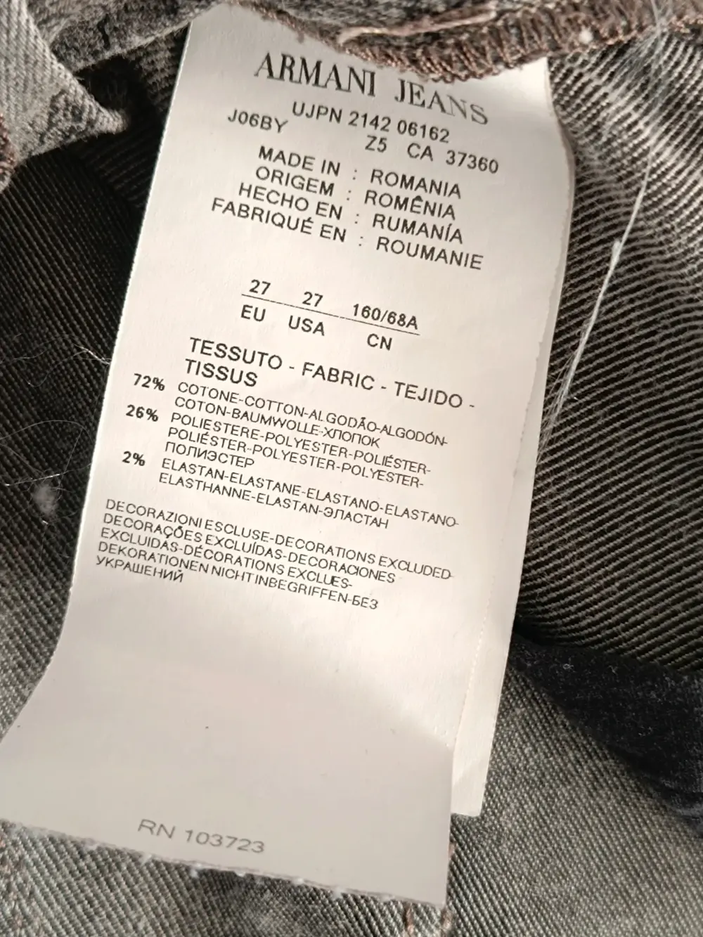 Pantalon Armani jeans talla 27 M ver medidas, foto 5