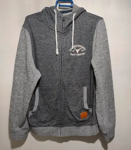 Sudadera vintage con capucha y cremallera Cedar wood State talla M