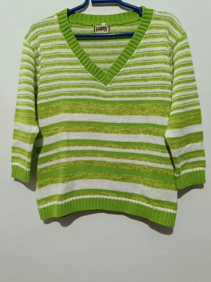 Jersey vintage a rayas corto yebra talla SG ver medidas