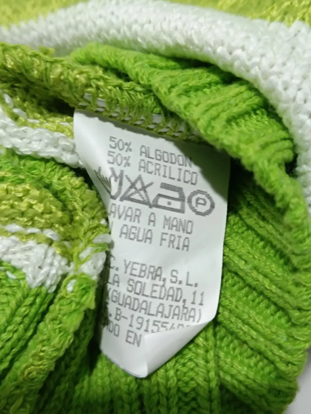 Jersey vintage a rayas corto yebra talla SG ver medidas, foto 4