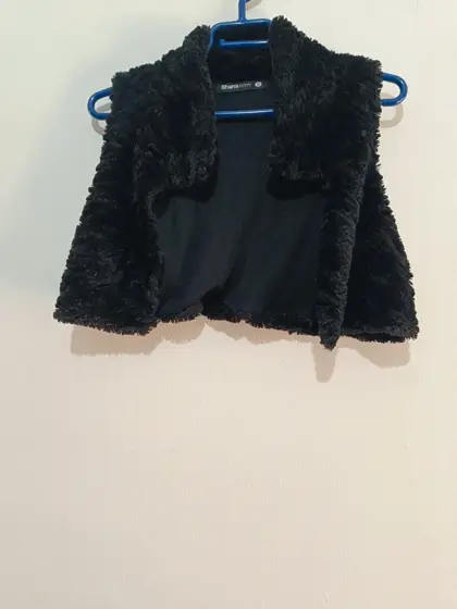 Chaleco negro pelo Shana talla S