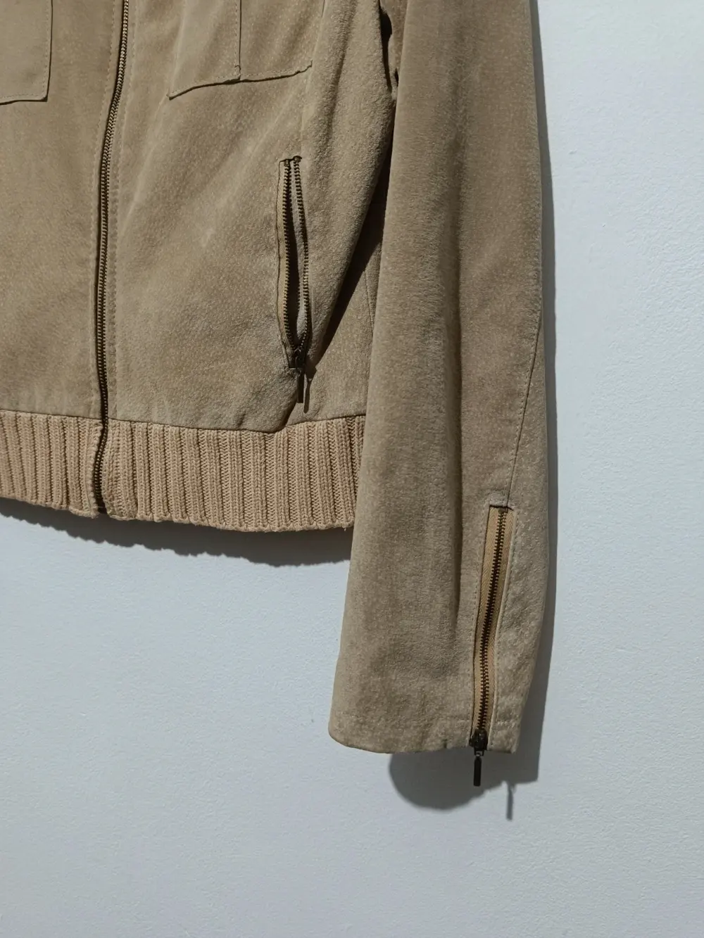 Chaqueta vintage piel Stradivarius talla L sirve para M ver medidas, foto 2