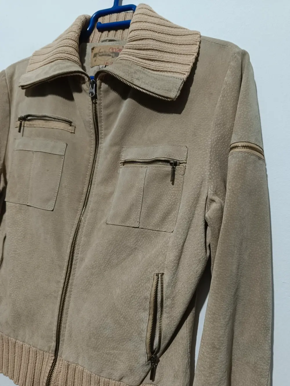 Chaqueta vintage piel Stradivarius talla L sirve para M ver medidas, foto 3