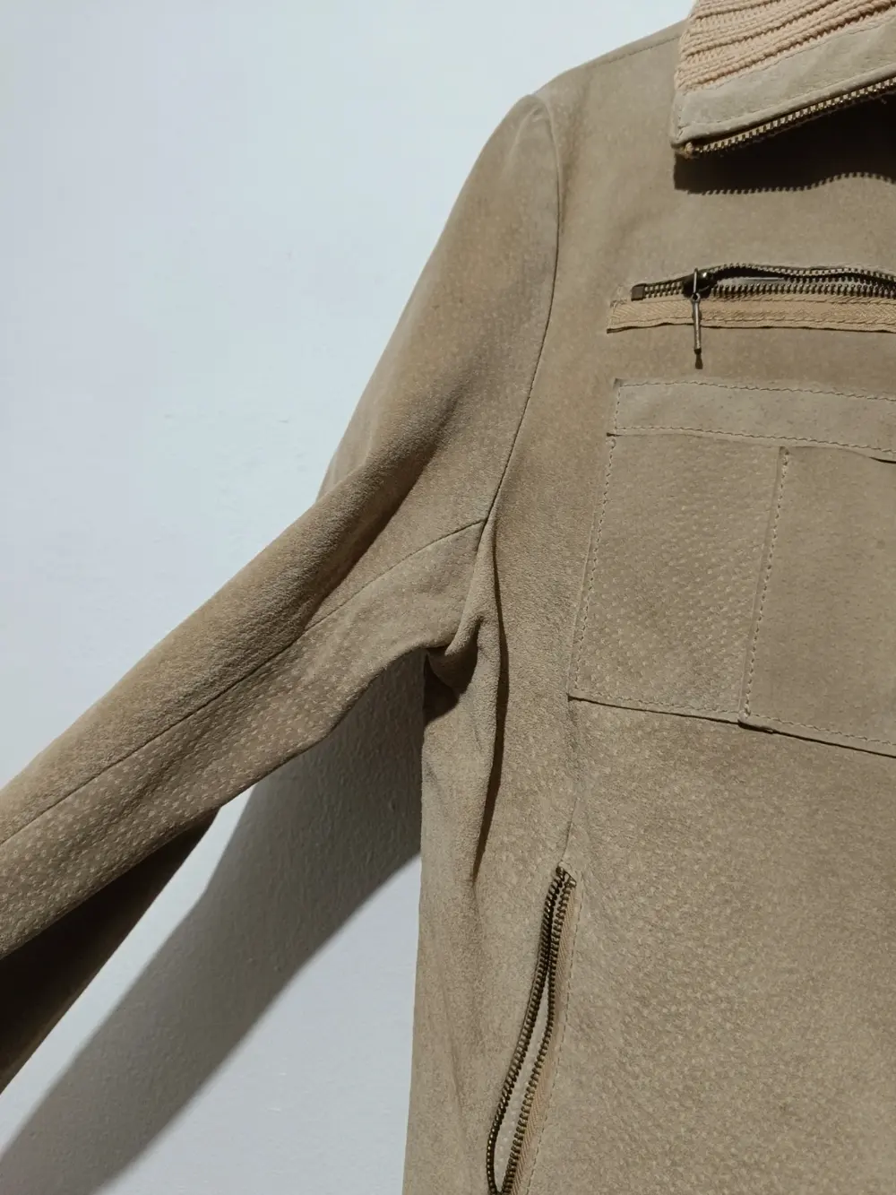 Chaqueta vintage piel Stradivarius talla L sirve para M ver medidas, foto 4