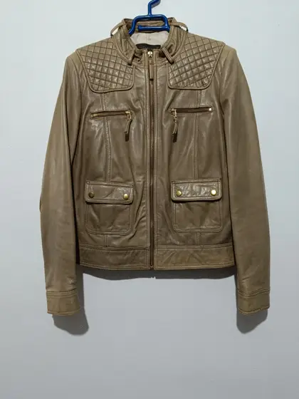 Chaqueta Zara woman cuero vintage talla L