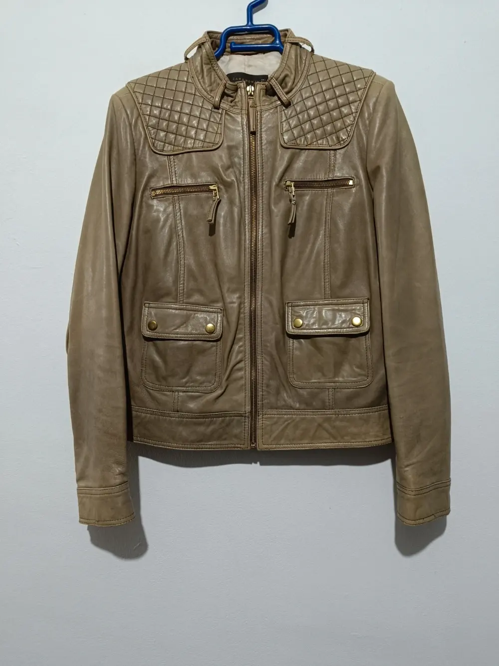 Chaqueta Zara woman cuero vintage talla L