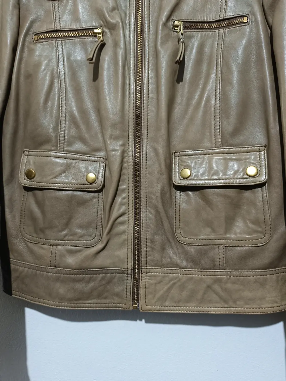 Chaqueta Zara woman cuero vintage talla L, foto 2