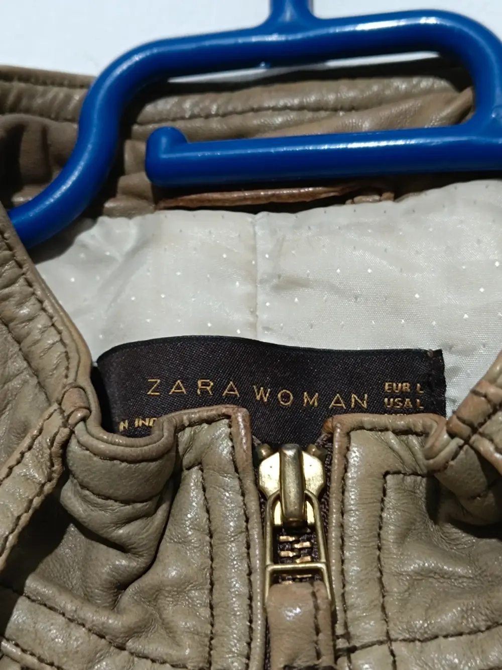 Chaqueta Zara woman cuero vintage talla L, foto 3