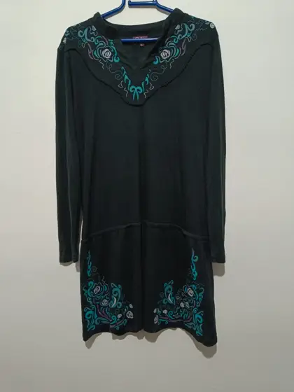 Vestido negro informal manga larga Coline talla L