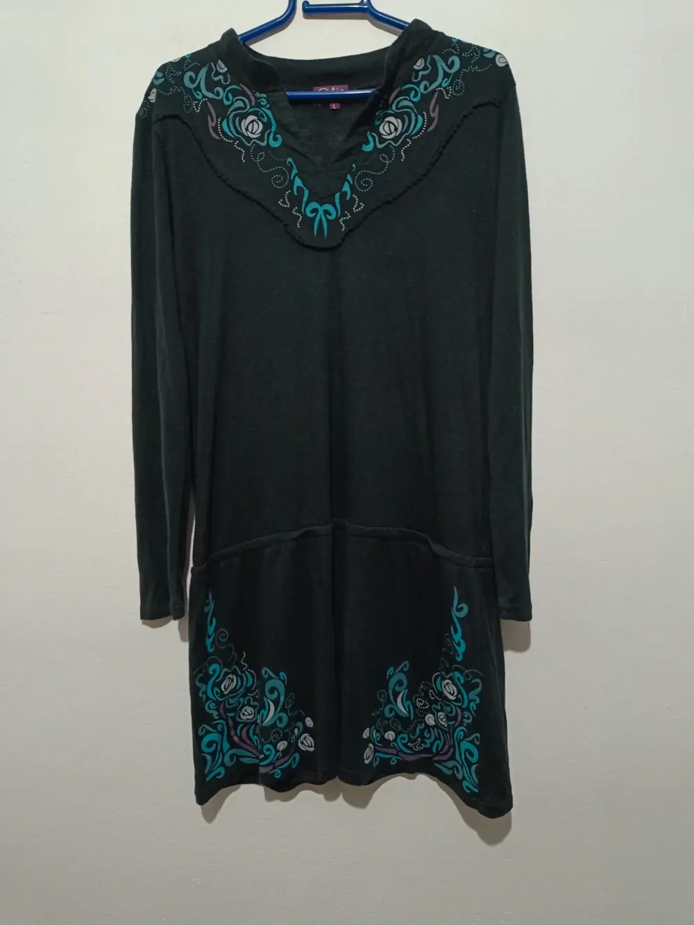 Vestido negro informal manga larga Coline talla L