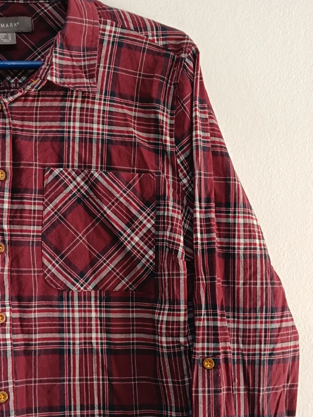 Camisa a cuadros manga larga Primark talla 42, foto 2