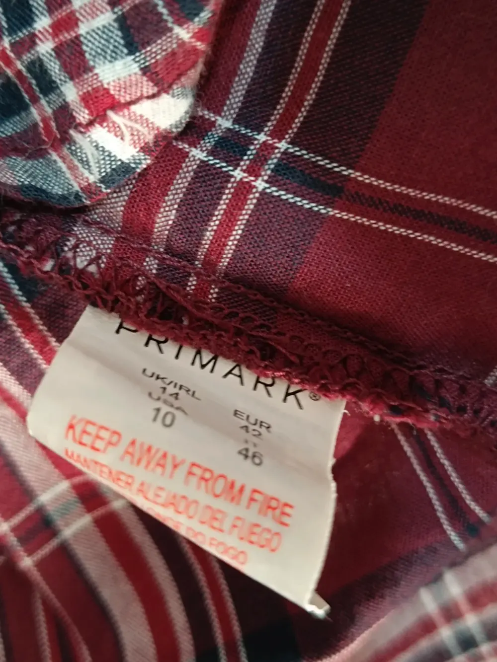 Camisa a cuadros manga larga Primark talla 42, foto 4