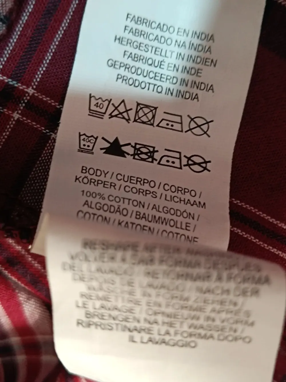 Camisa a cuadros manga larga Primark talla 42, foto 5