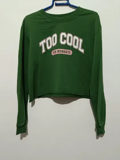 Sudadera verde Pull & Bear talla M